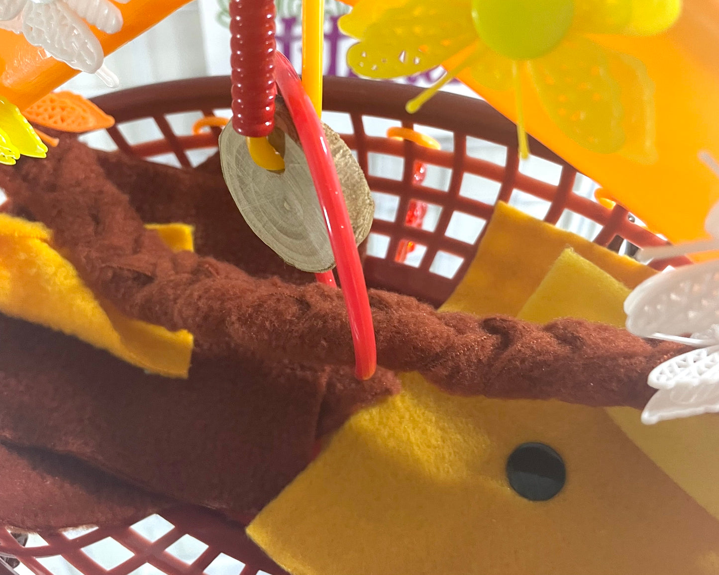 Butterfly Braid Basket - Orange, Fuchsia, Yellow