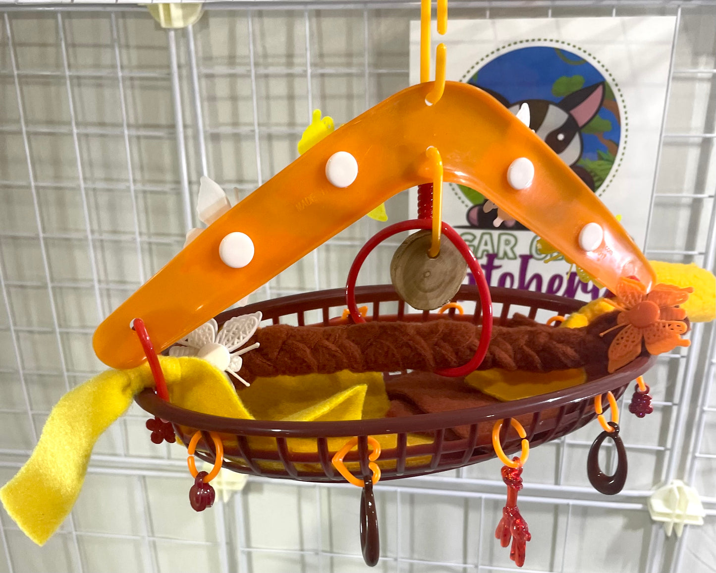 Butterfly Braid Basket - Orange, Fuchsia, Yellow