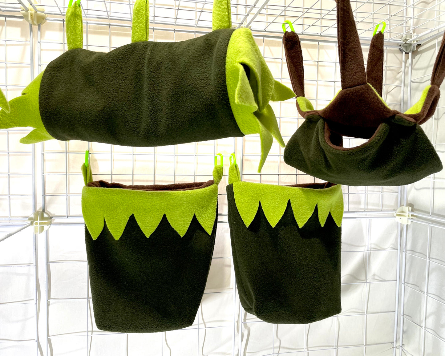 Deluxe Fleece Cage Set 5 pc - Jungle Fringe