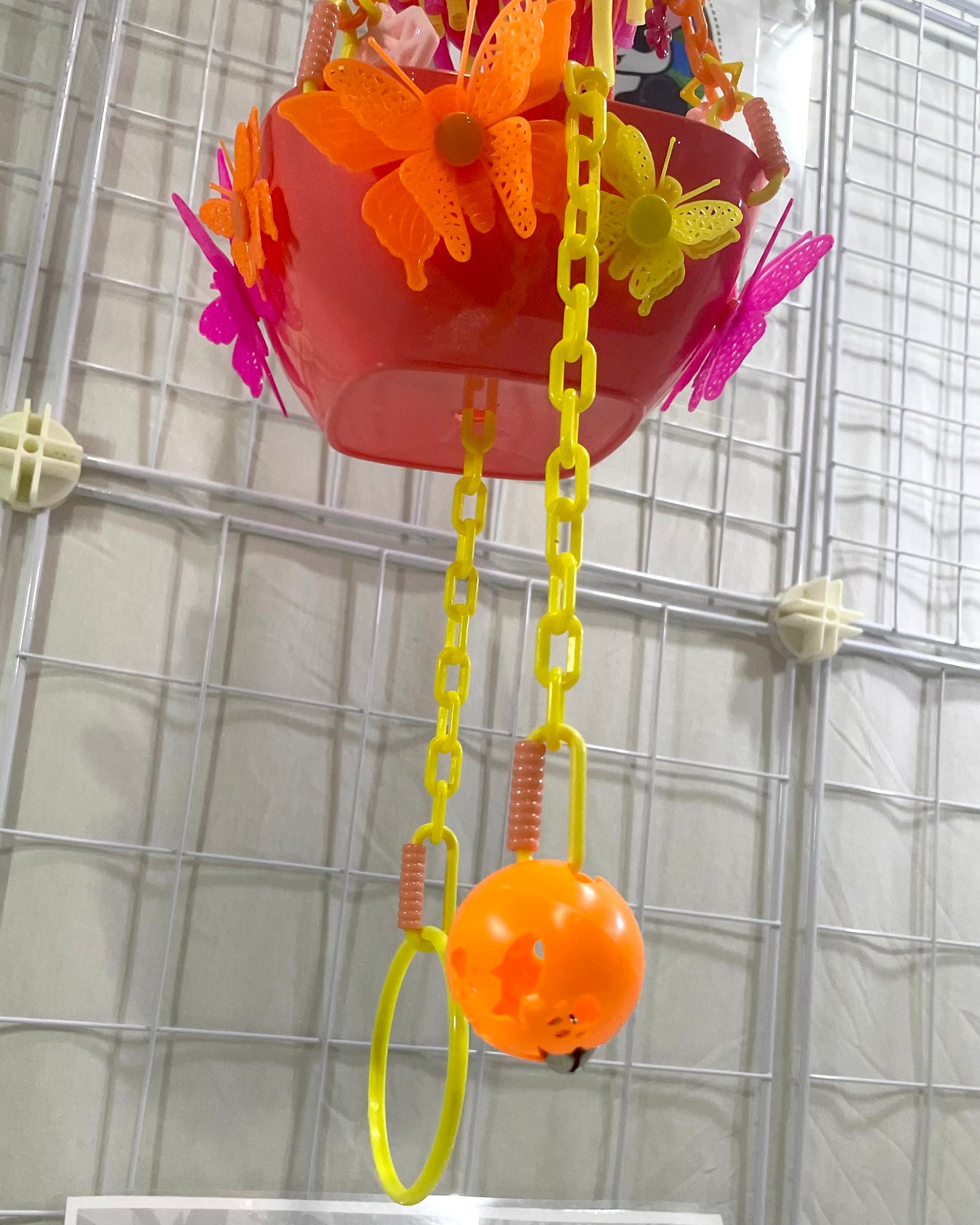 Butterfly Fun Bowls - Orange Bowl with Fuchsia and Yellow