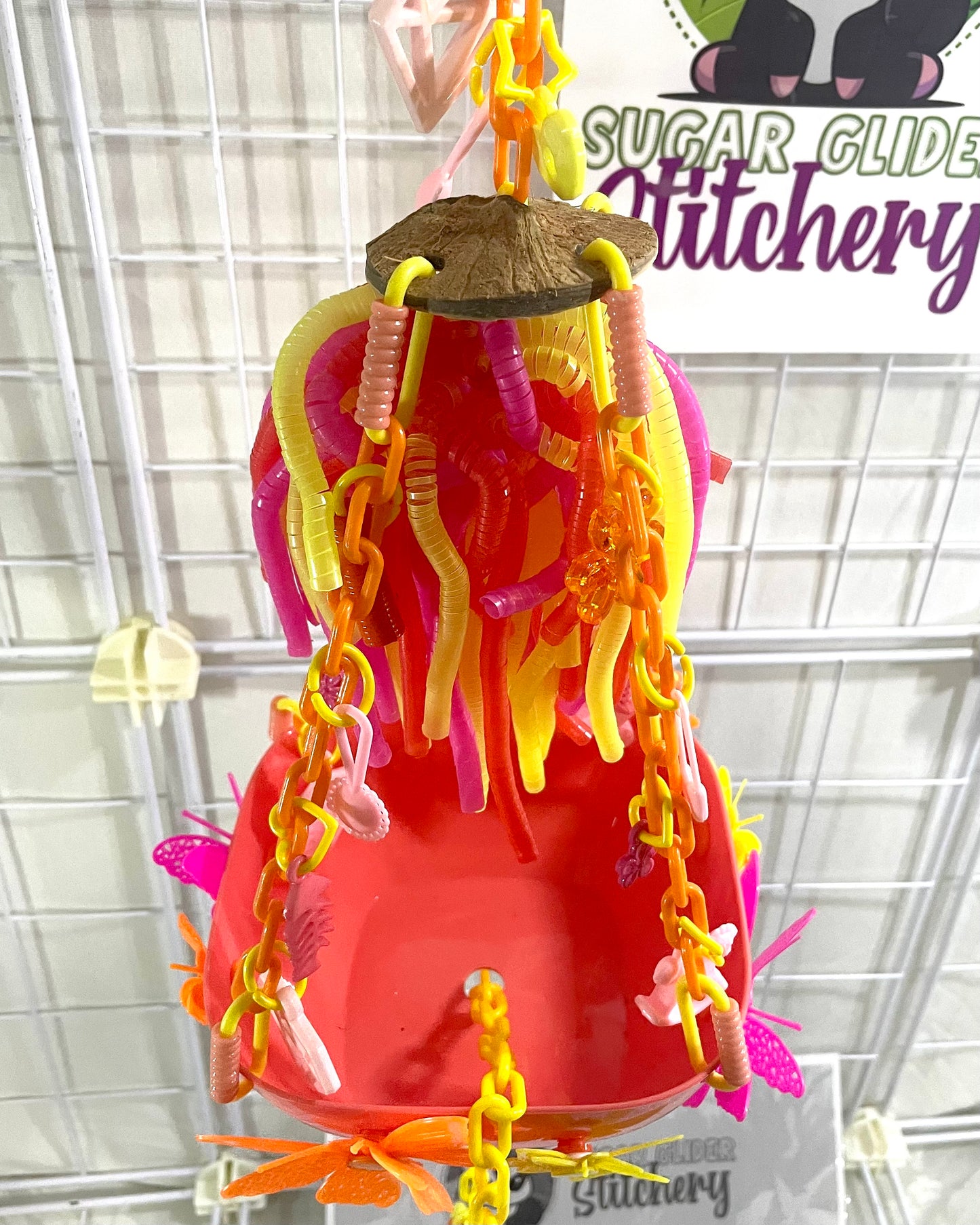 Butterfly Fun Bowls - Orange Bowl with Fuchsia and Yellow