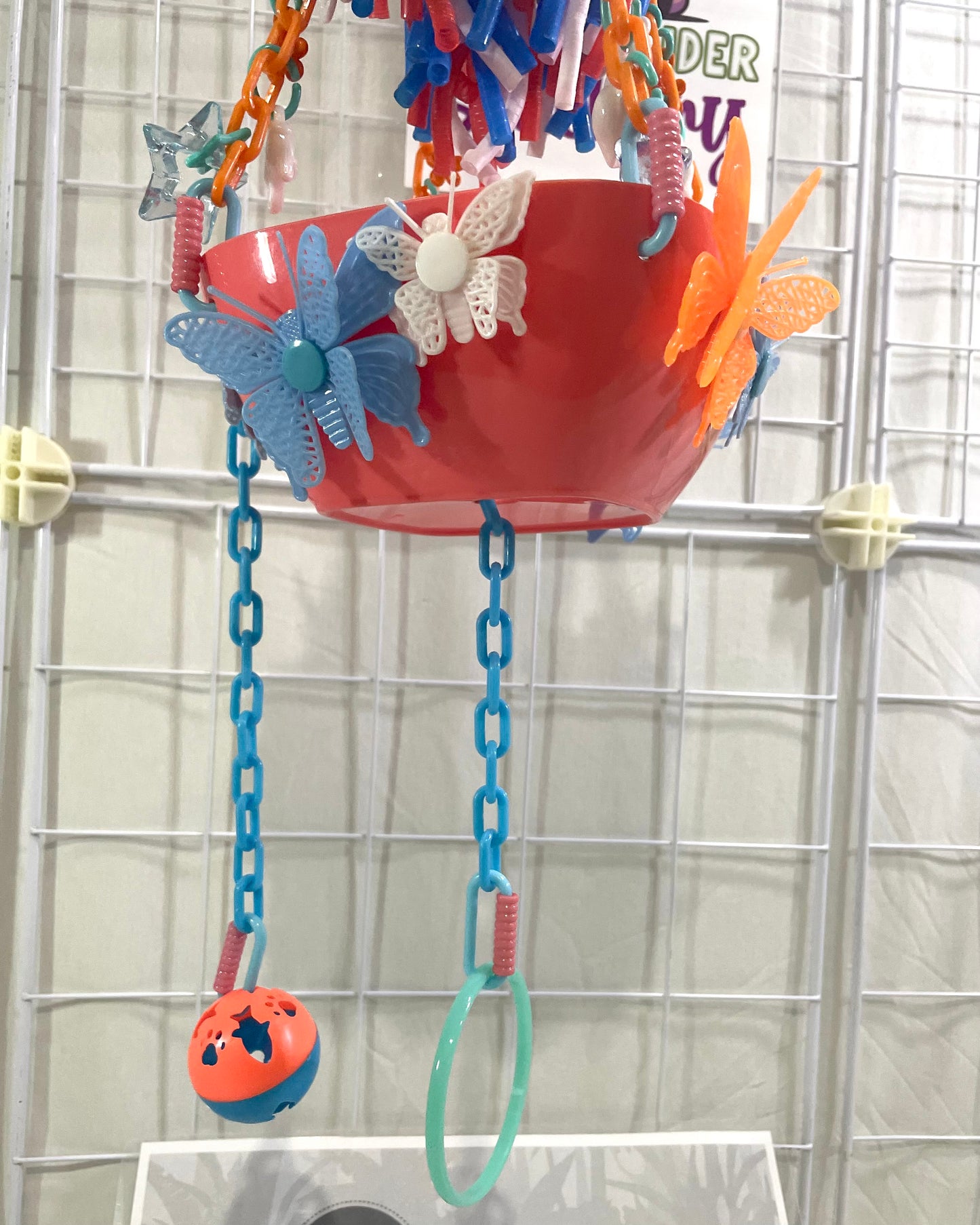 Butterfly Fun Bowls - Orange Bowl with Blue, White and Orange