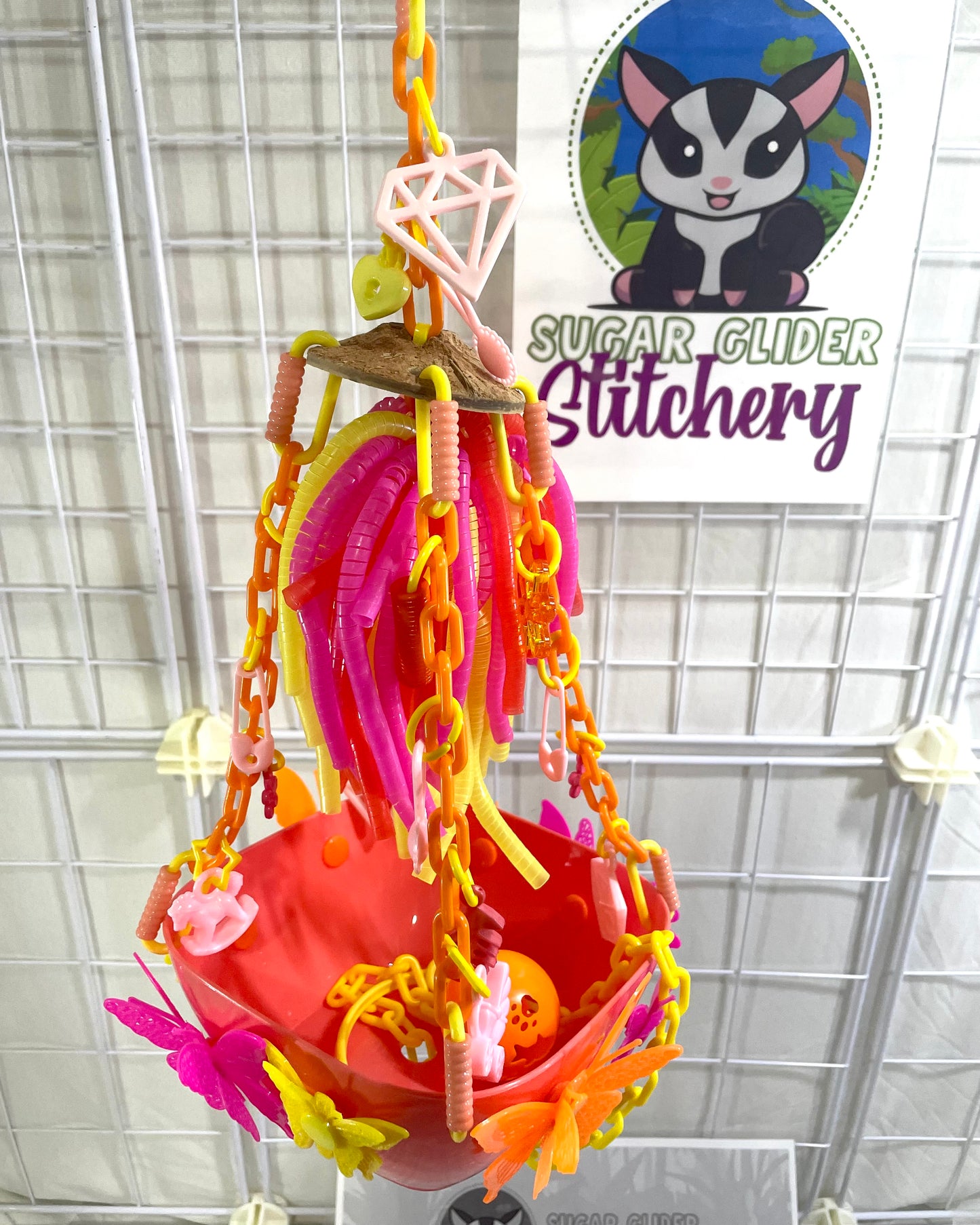 Butterfly Fun Bowls - Orange Bowl with Fuchsia and Yellow