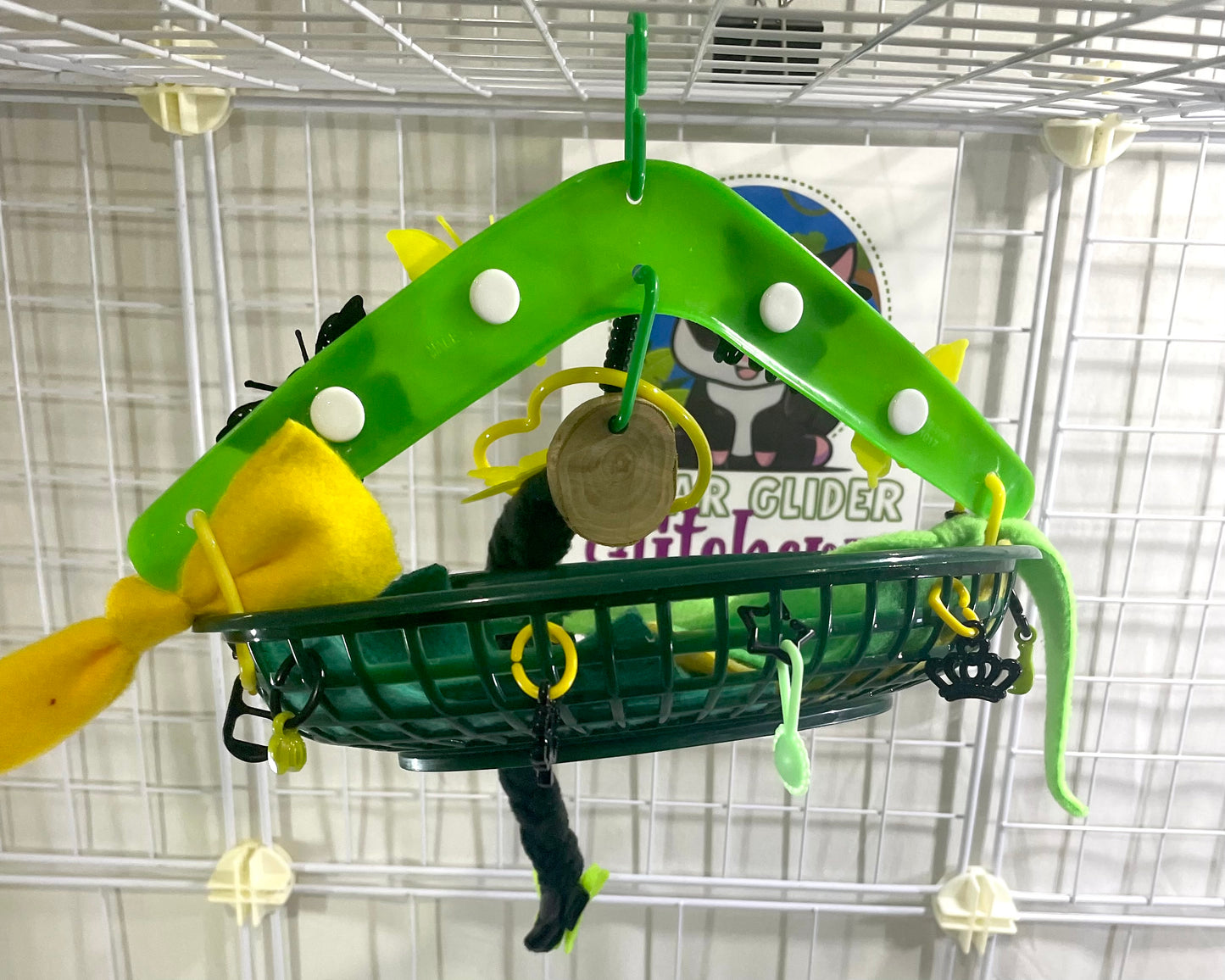 Butterfly Braid Basket - Green, Yellow, Black