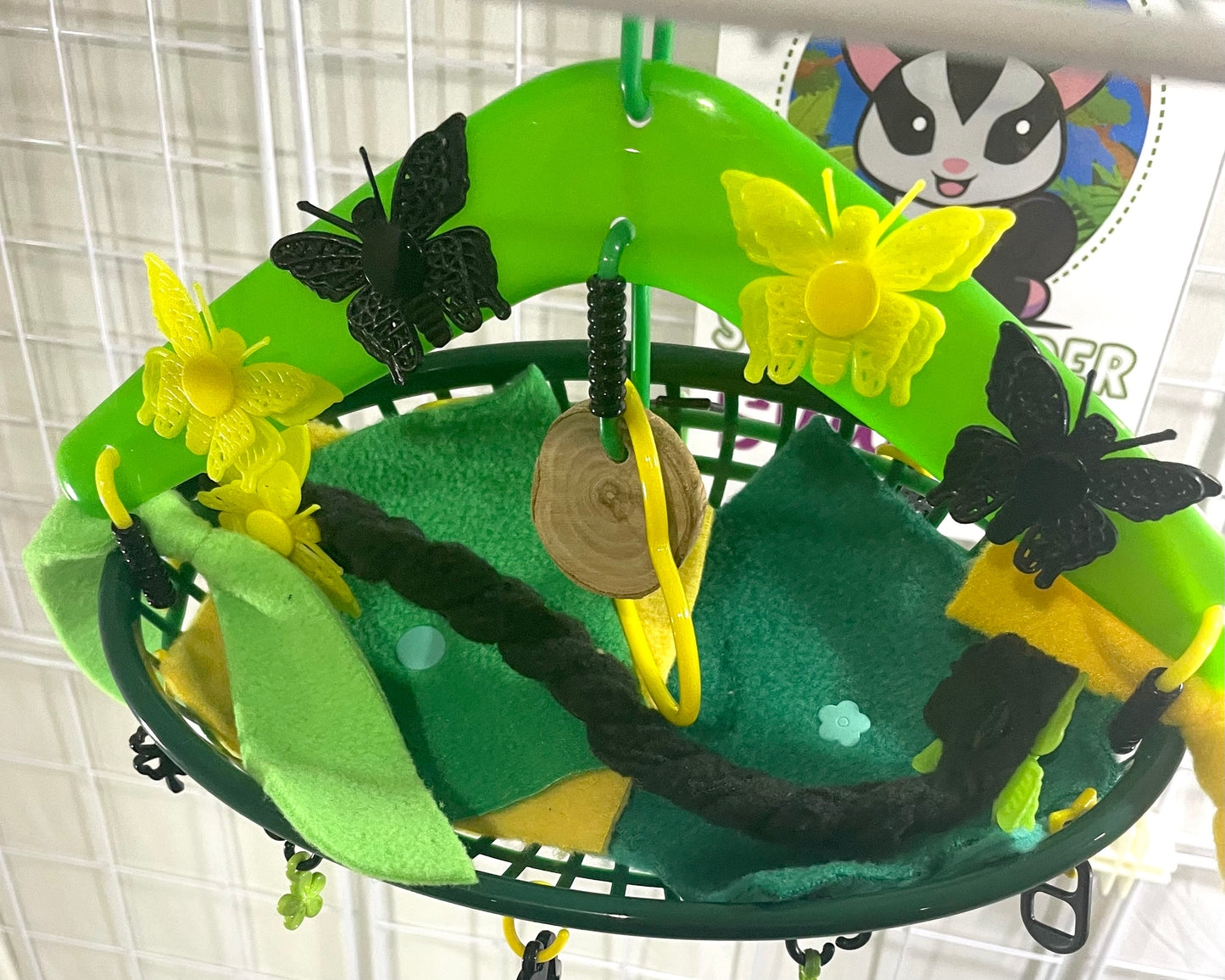 Butterfly Braid Basket - Green, Yellow, Black