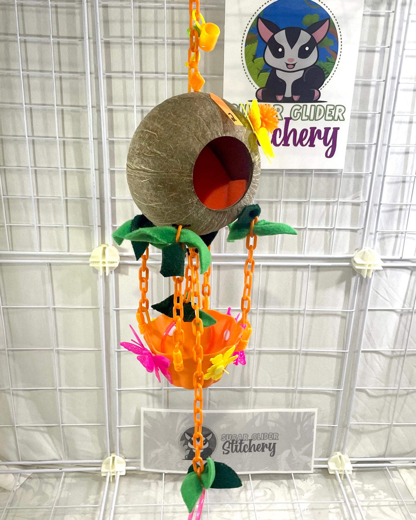 Coconut Hot Air Balloon - Orange Bowl (Number 2)