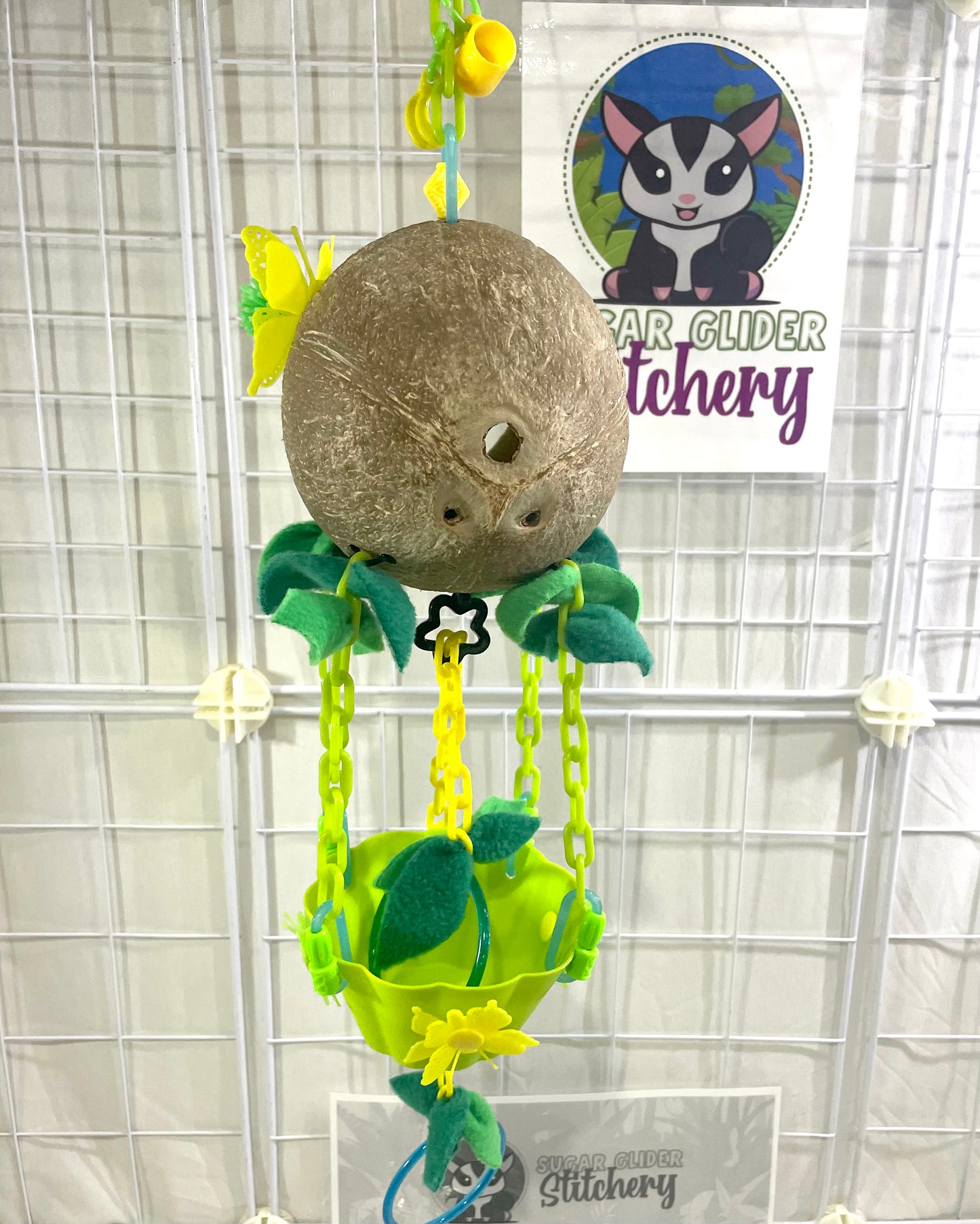 Coconut Hot Air Balloon - Green Bowl (Number 4)