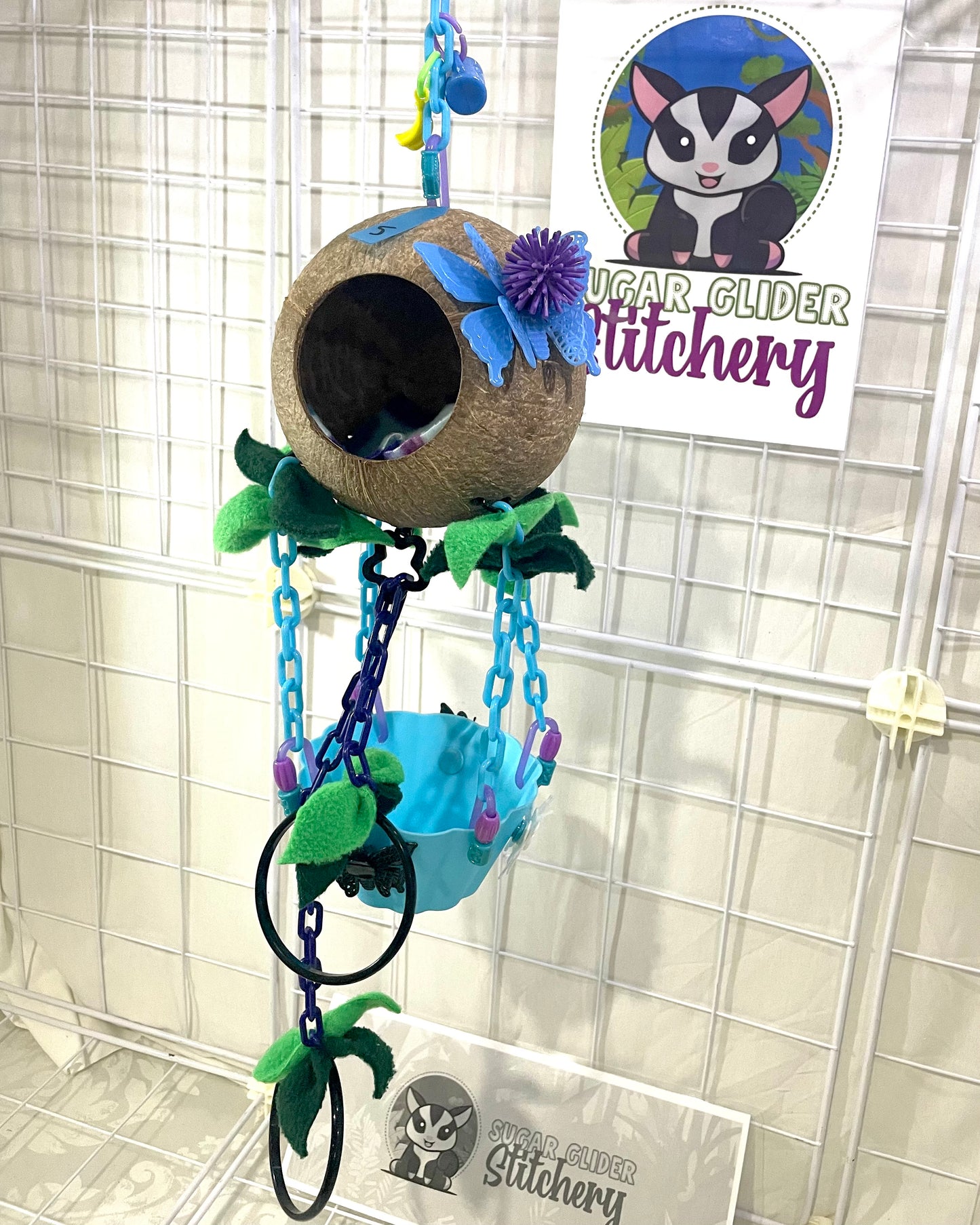 Coconut Hot Air Balloon - Blue Bowl (Number 5)
