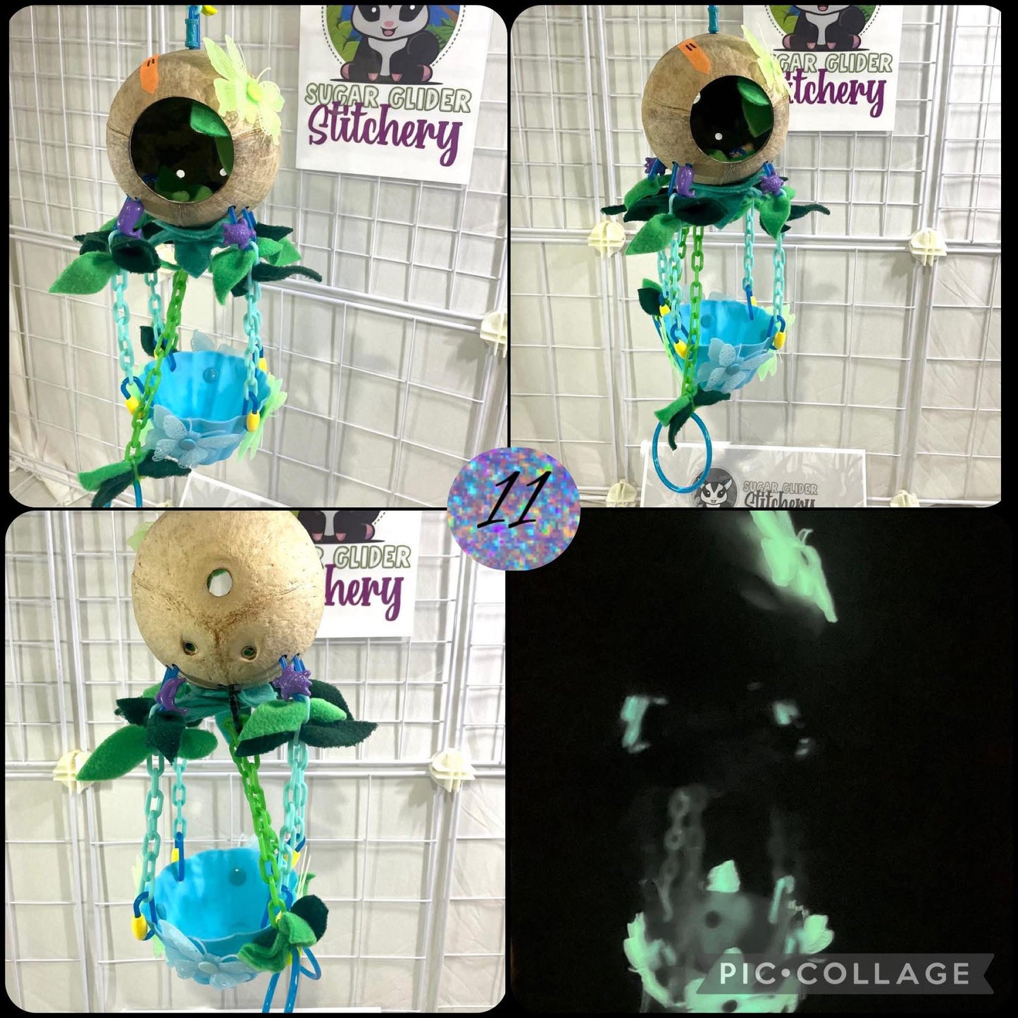 Coconut Glow Hot Air Balloon - Blue Bowl (Number 11)