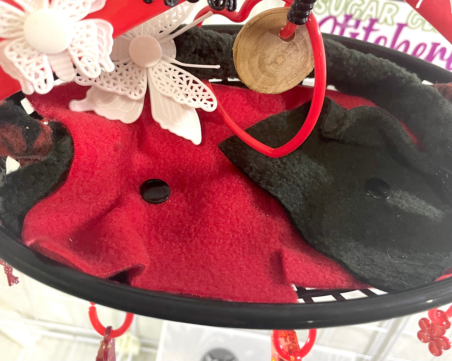 Butterfly Braid Basket - Black, Red, White