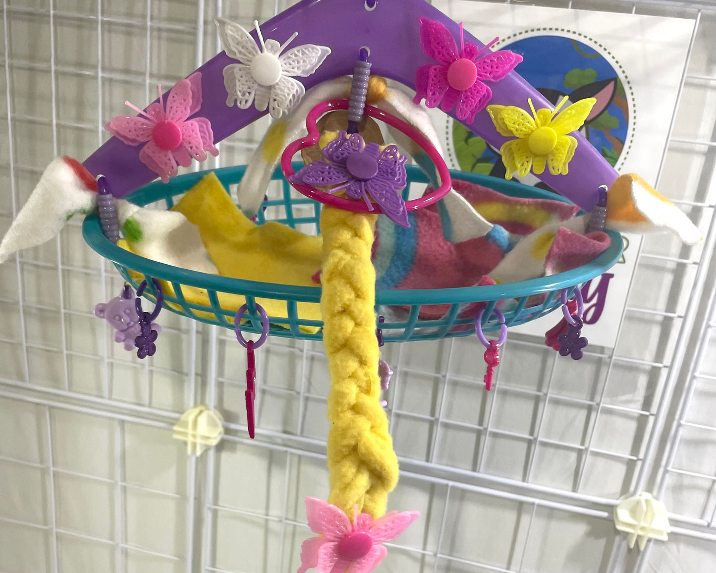 Butterfly Braid Basket - Blue, Purple, Yellow