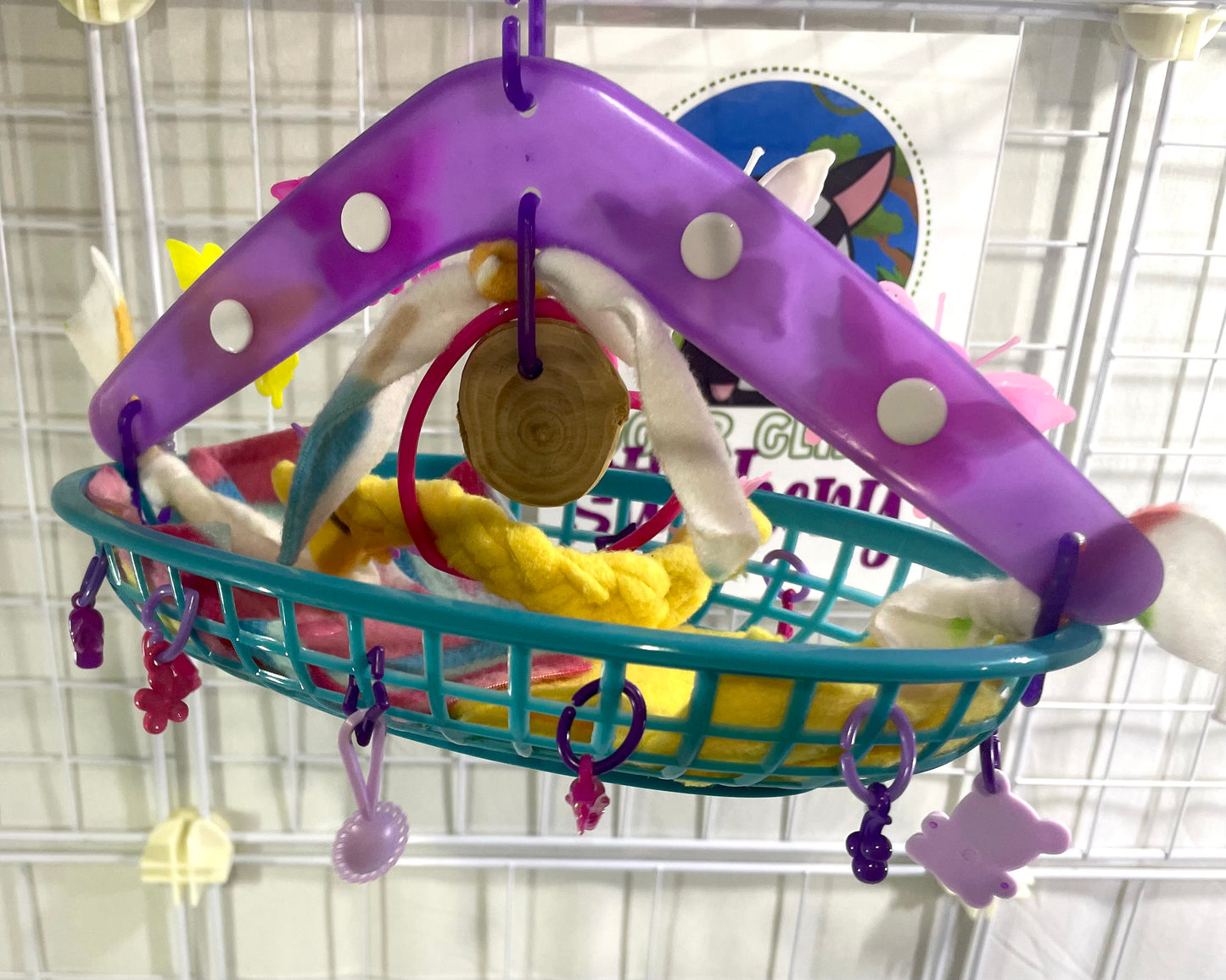 Butterfly Braid Basket - Blue, Purple, Yellow