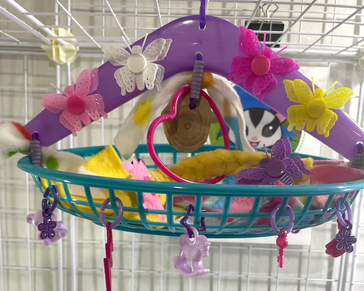 Butterfly Braid Basket - Blue, Purple, Yellow