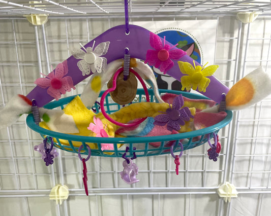 Butterfly Braid Basket - Blue, Purple, Yellow