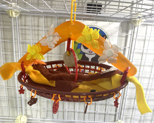Butterfly Braid Basket - Orange, Fuchsia, Yellow