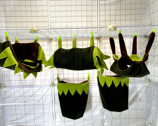 Deluxe Fleece Cage Set 5 pc - Jungle Fringe