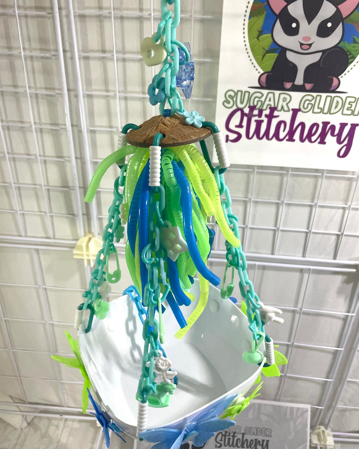 Butterfly Fun Bowls - White Bowl with Blue and Green