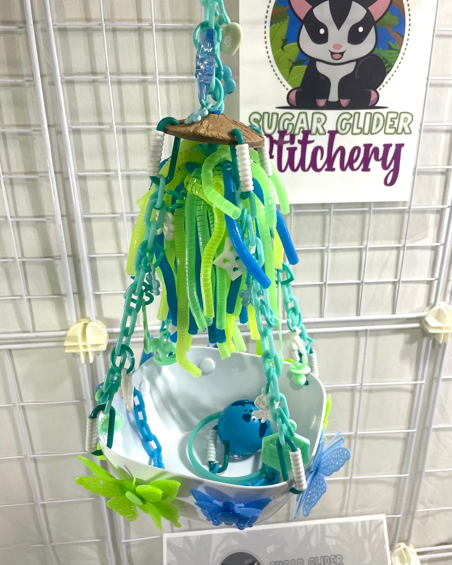 Butterfly Fun Bowls - White Bowl with Blue and Green