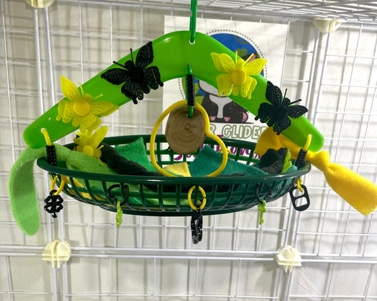 Butterfly Braid Basket - Green, Yellow, Black
