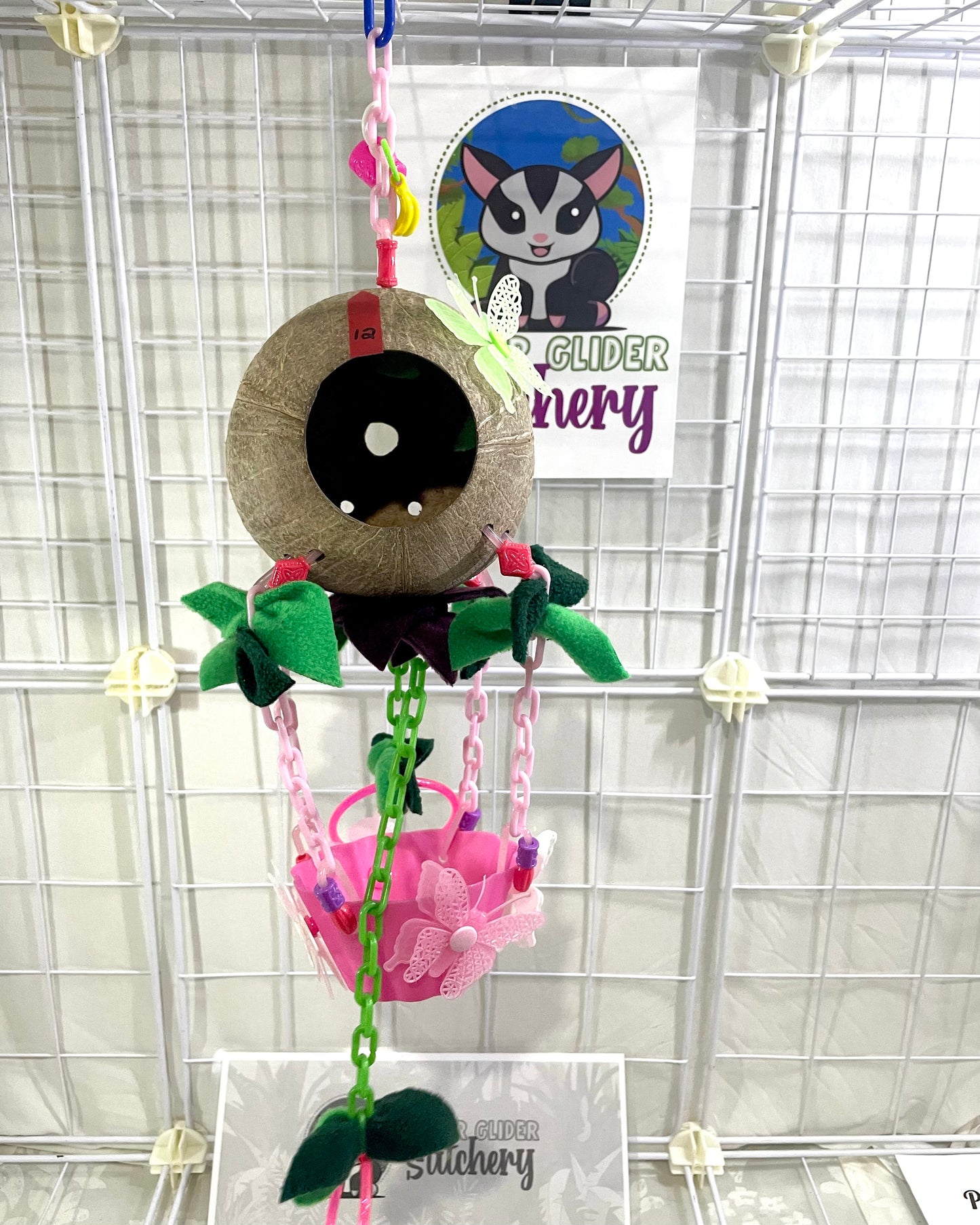 Coconut Glow Hot Air Balloon - Pink Bowl (Number 12)