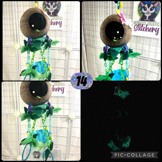 Coconut Glow Hot Air Balloon - Blue Bowl (Number 14)