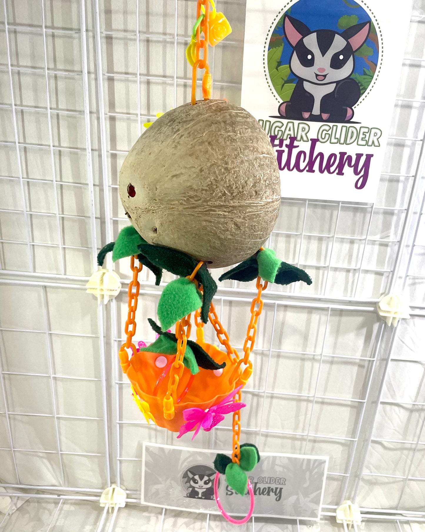 Coconut Hot Air Balloon - Orange Bowl (Number 2)