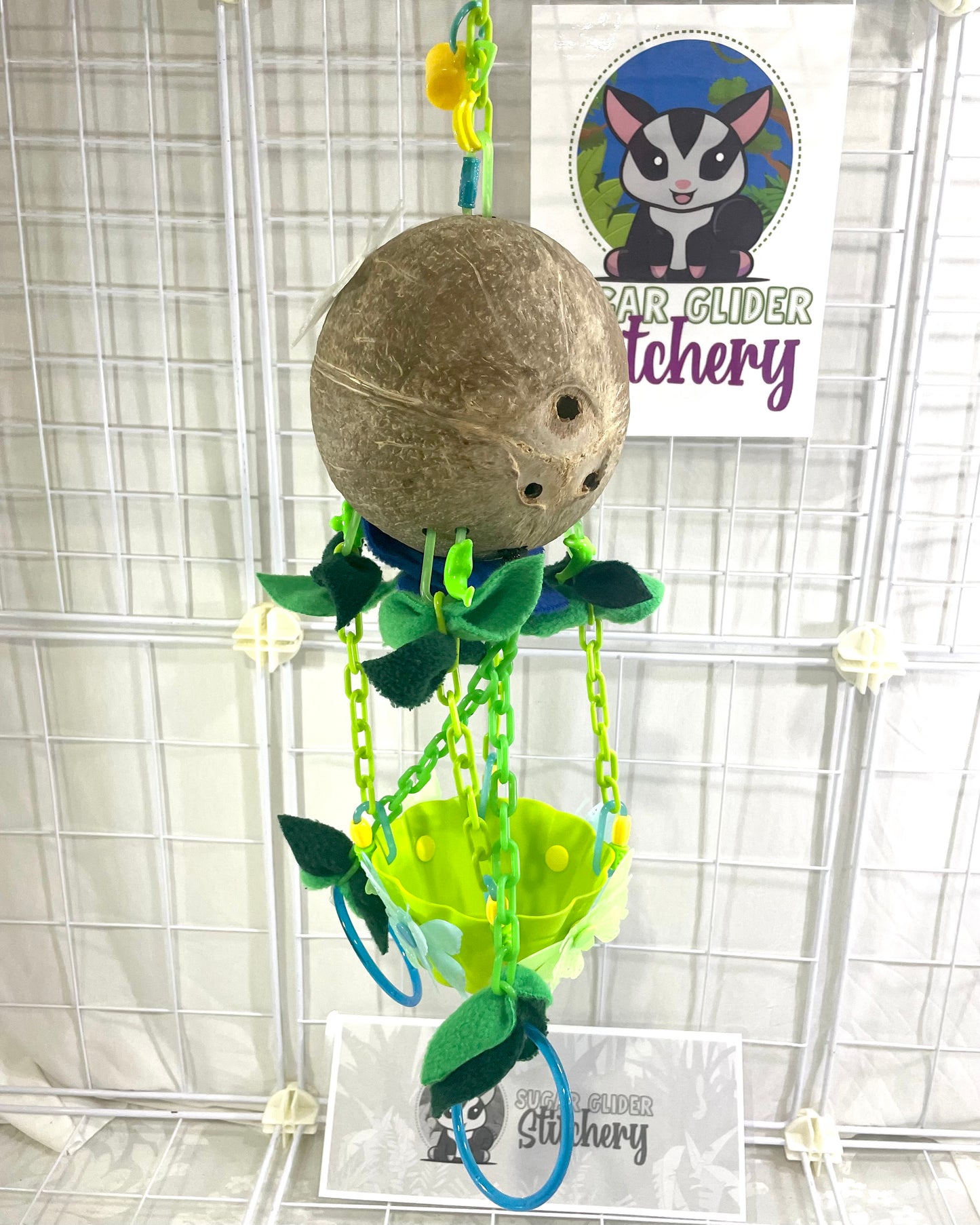 Coconut Glow Hot Air Balloon - Green Bowl (Number 7)