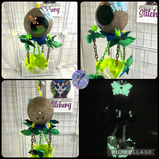Coconut Glow Hot Air Balloon - Green Bowl (Number 9)