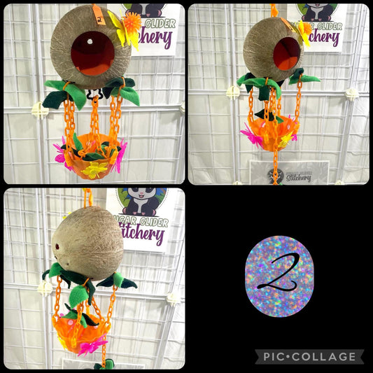 Coconut Hot Air Balloon - Orange Bowl (Number 2)