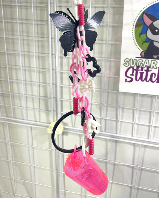 Butterfly Foragers - Pink Black