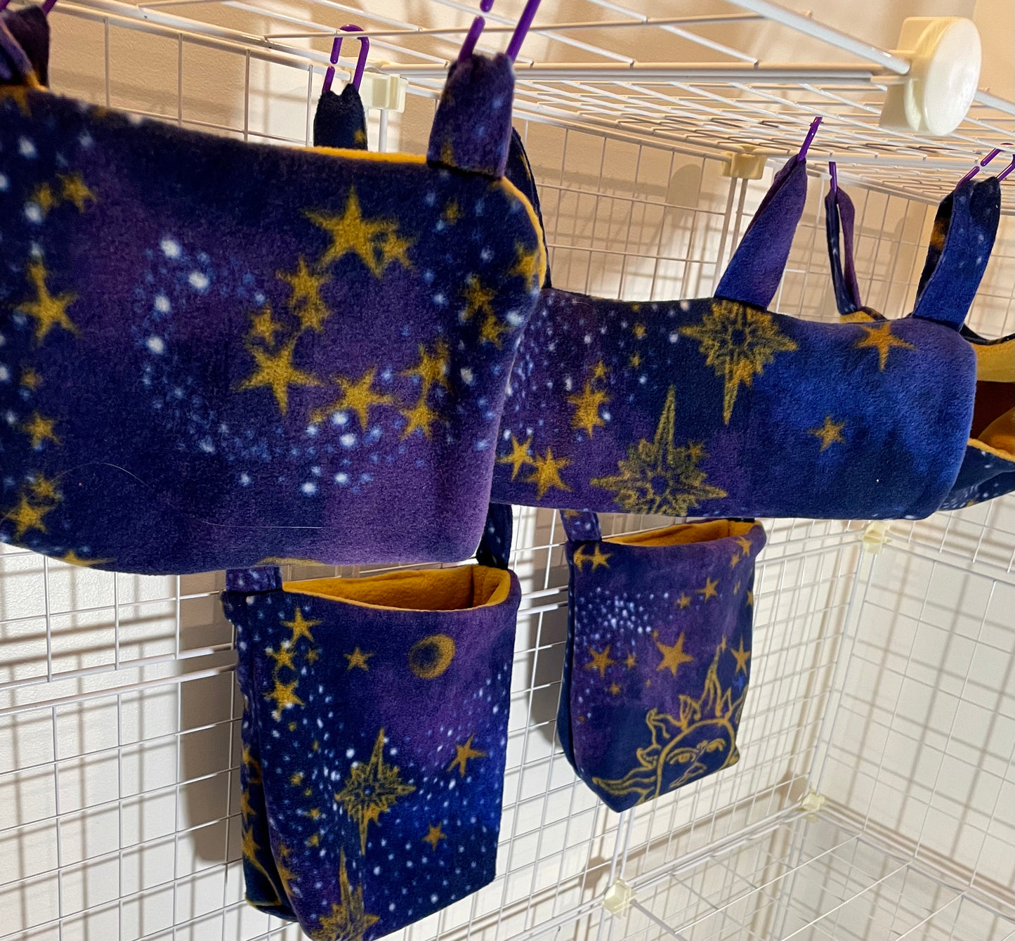 Fleece Cage Set 5 pc - Starry Night