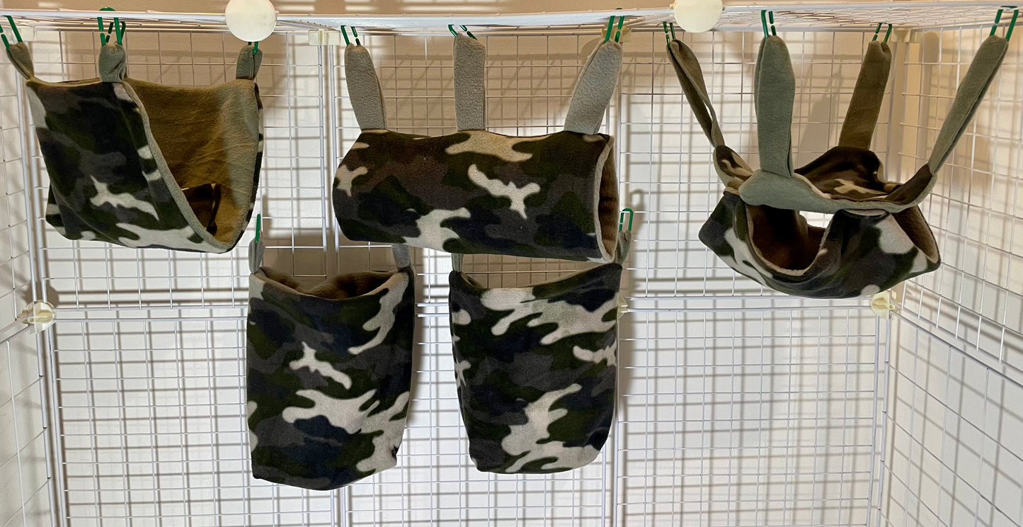 Fleece Cage Set 5 pc - Camo Gray