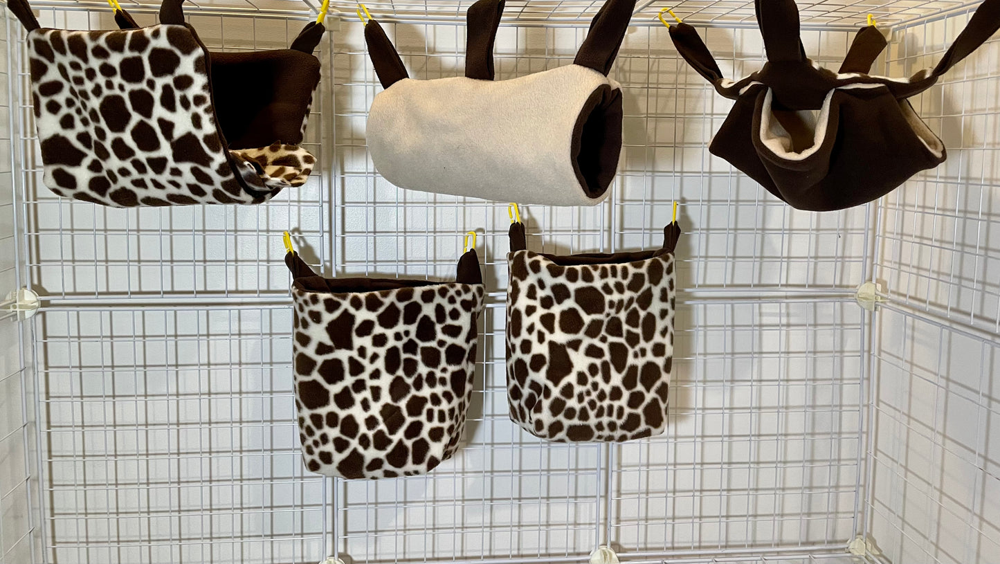 Fleece Cage Set 5 pc - Giraffe