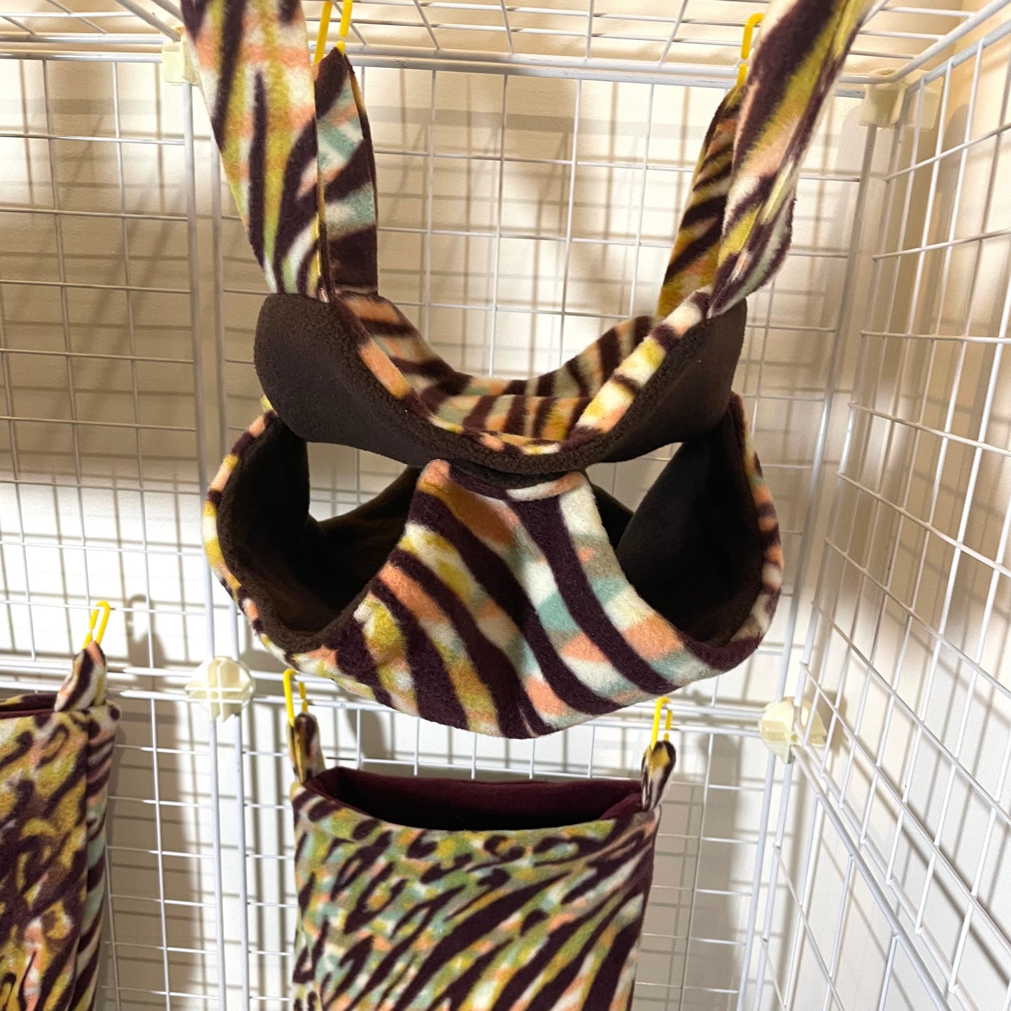 Fleece Cage Set 6 pc - Colourful Zebra