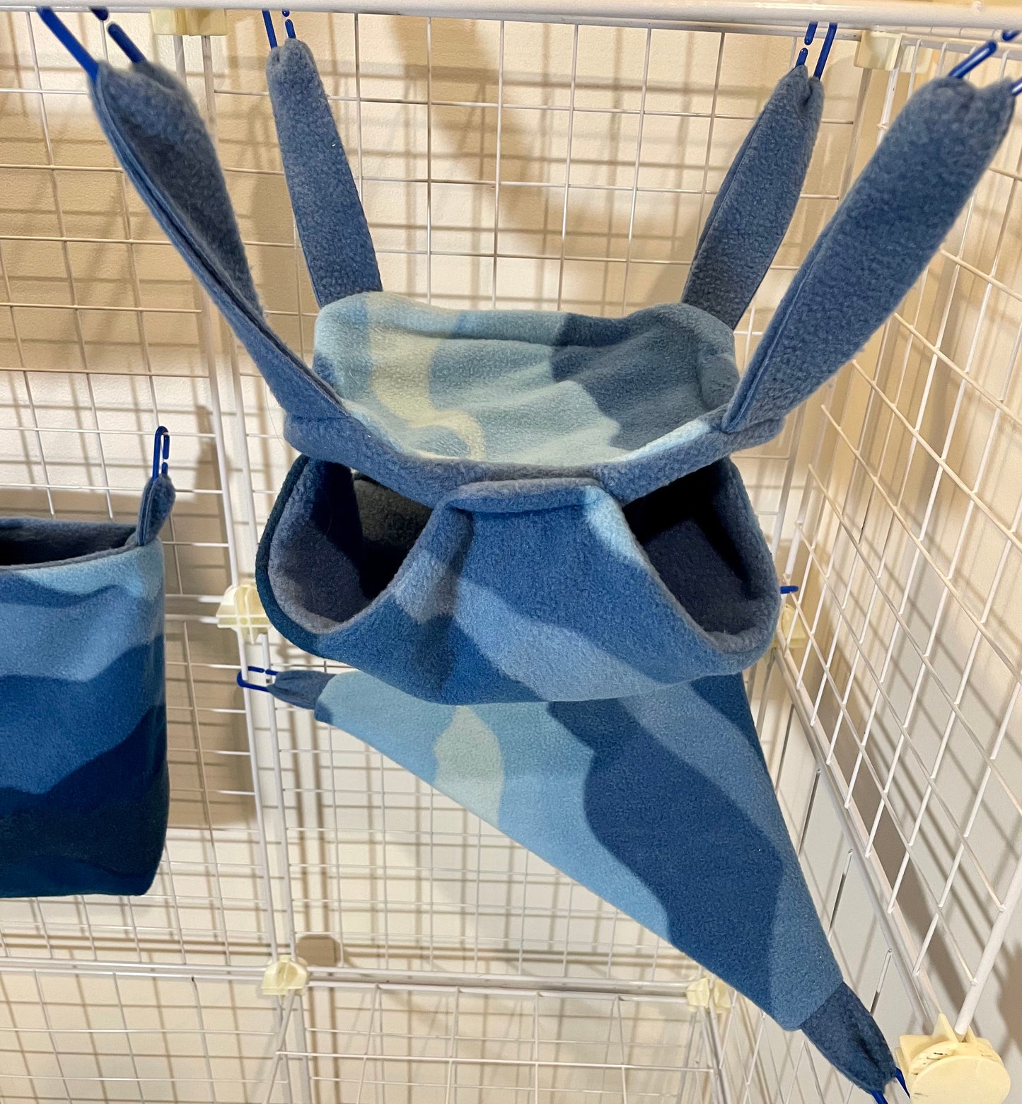 Fleece Cage Set 6 pc - Blue Waves