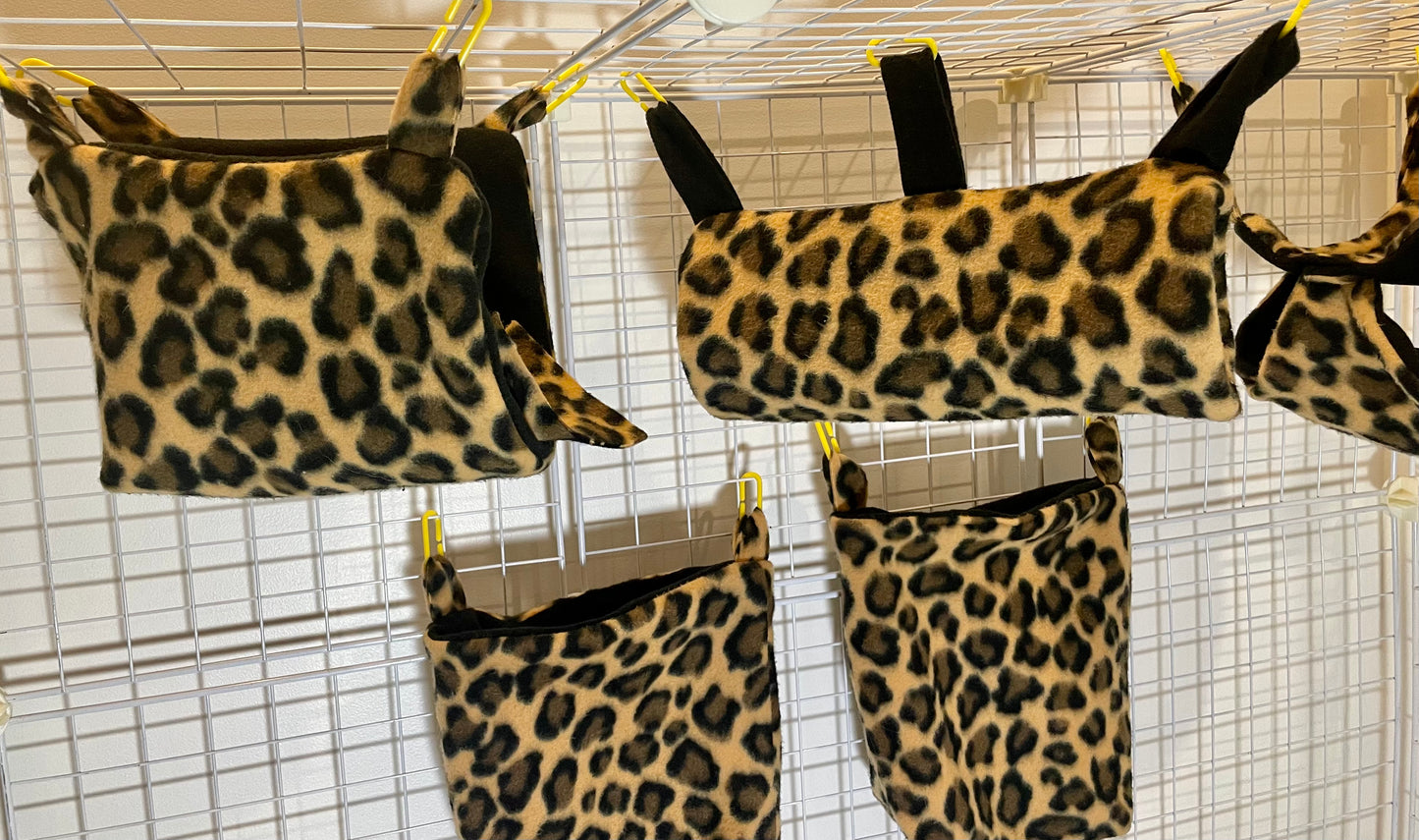 Fleece Cage Set 5 pc - Leopard