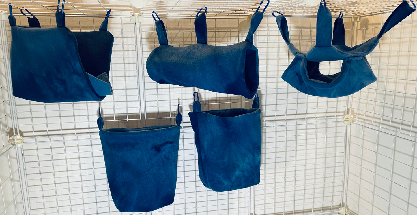 Fleece Cage Set 5 pc - Blue Water