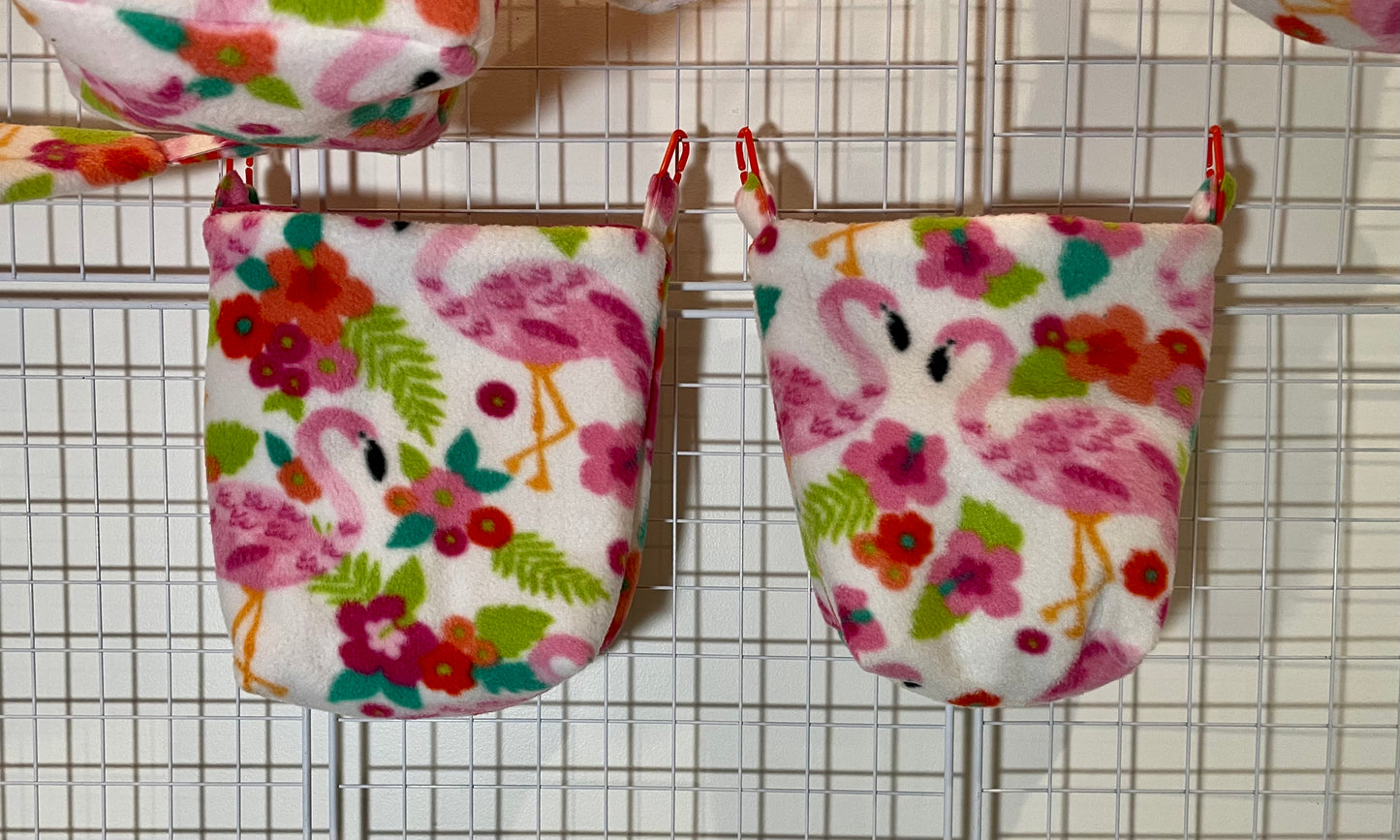 Fleece Cage Set 7 pc - Flamingo