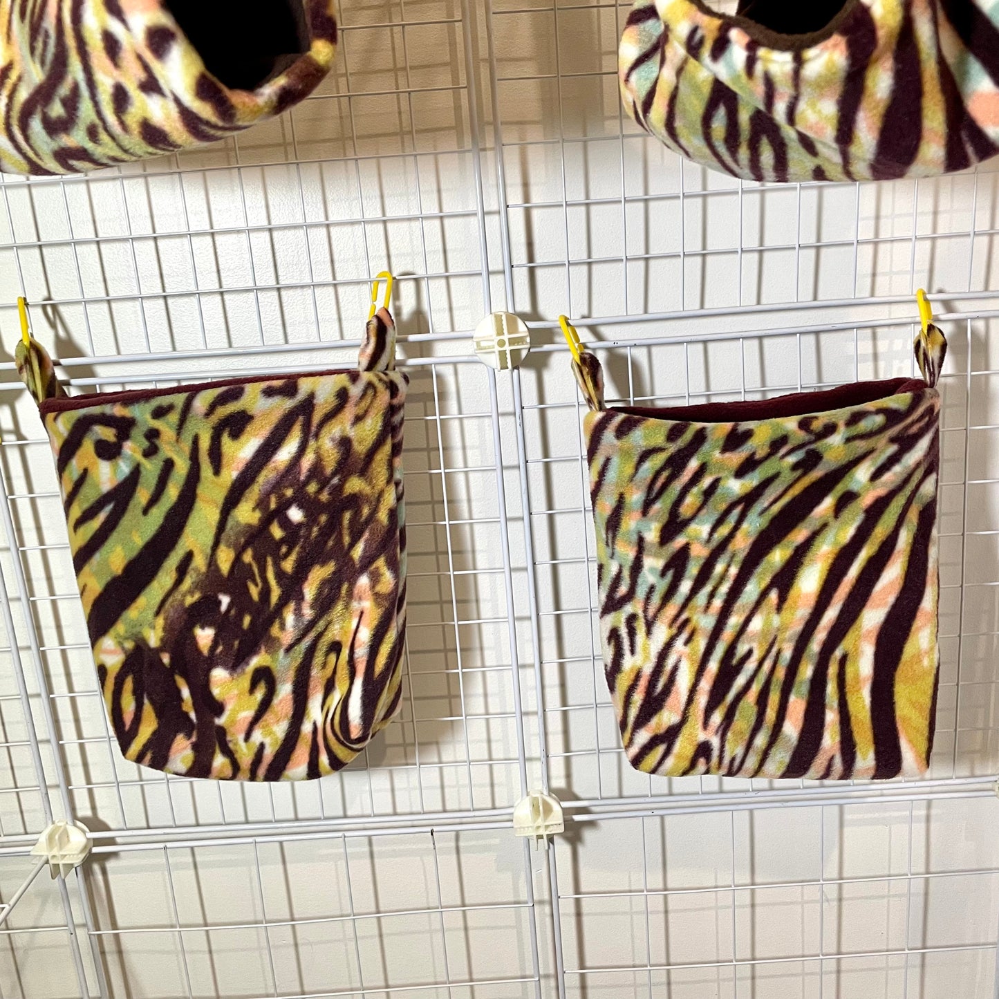 Fleece Cage Set 6 pc - Colourful Zebra