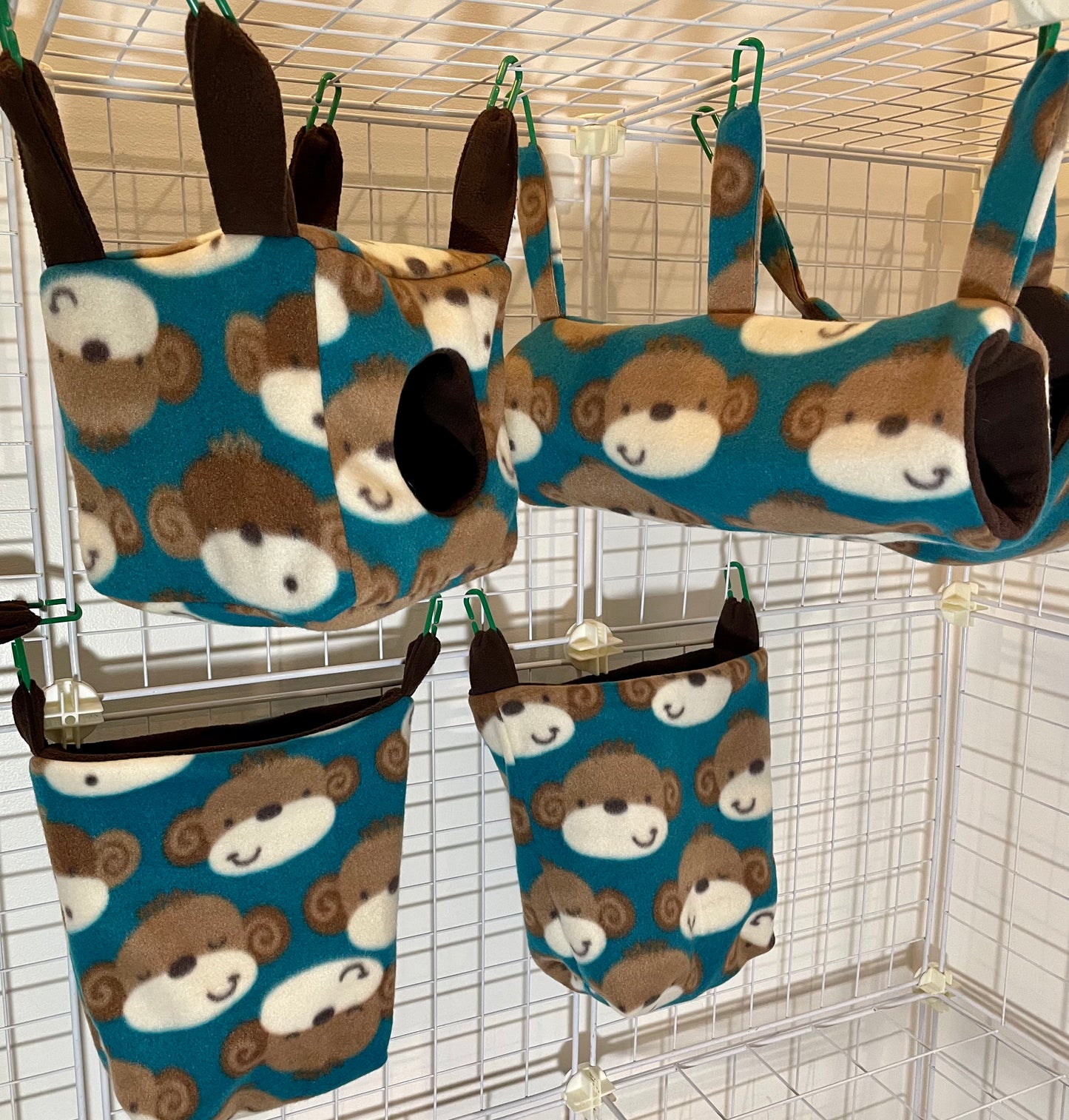 Fleece Cage Set 7 pc - Monkey