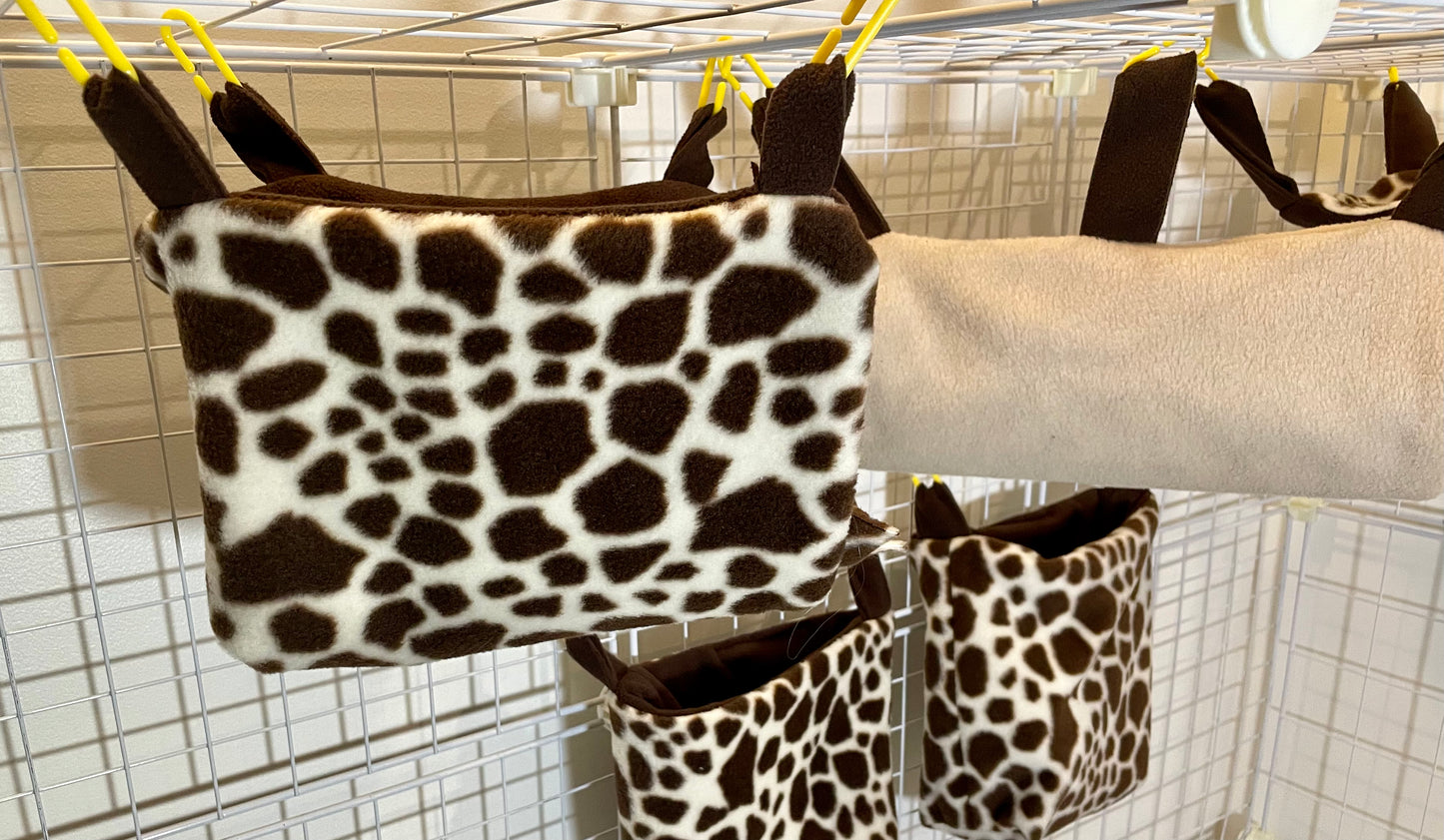 Fleece Cage Set 5 pc - Giraffe