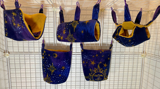 Fleece Cage Set 5 pc - Starry Night